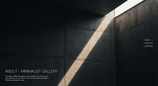 A diagonal beam of light crossing a concrete wall